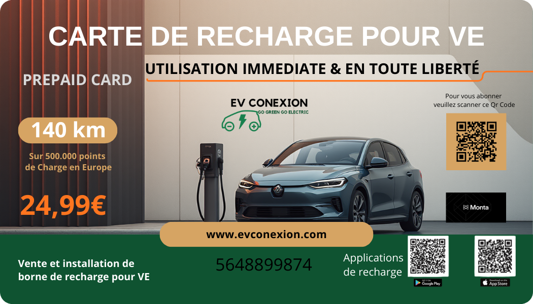 Carte de recharge à 24,99€