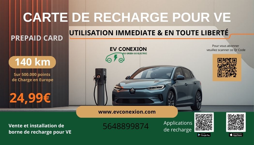 Carte EV CONEXION 140 km – 24,99€