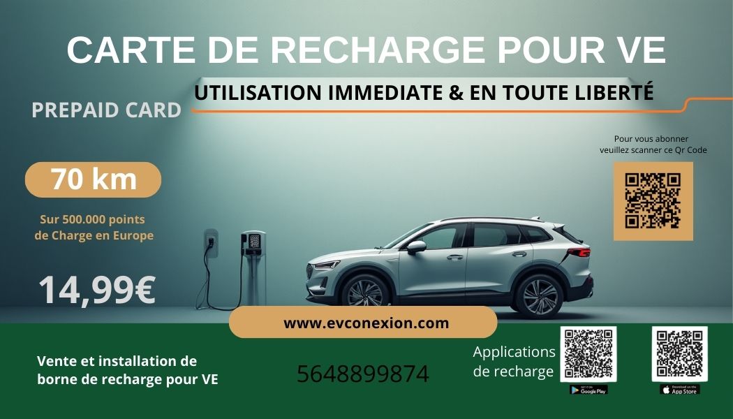 Carte EV CONEXION 70 km – 14,99€